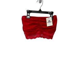 New b.tempt'd by Wacoal Size S Lace Kiss Bandeau Bra Red Soft, lace, mesh